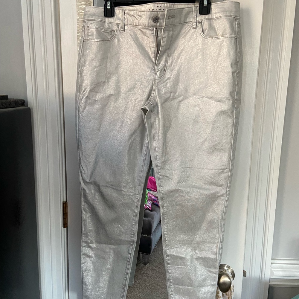 Silver Women's Jeans White House Black Market size 12